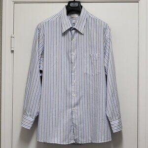 Vintage Van Heusen Mens Dress Shirt XXL 18-18.5 34/35 Broadcloth Long Sleeve